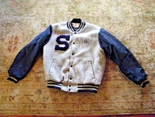 VINTAGE Bud Light Spuds Mackenzie Letterman Jacket Made In U.S.A. Polar fleece M