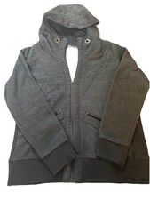 Neesha Sweatshirt Women’s L Black Hoodie Full Zip Anthropology Thick