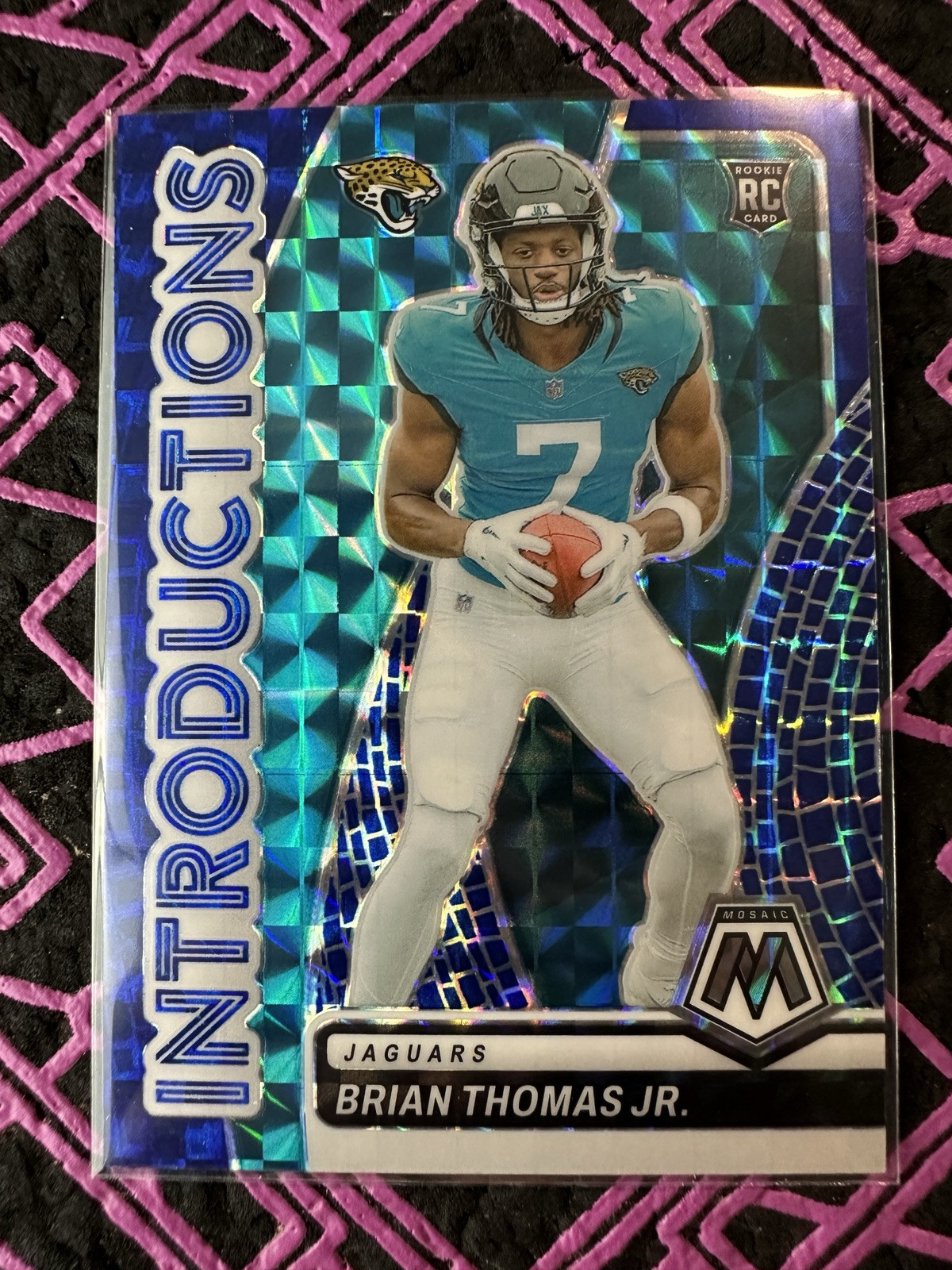 2024 Panini Mosaic - Blue Mosaic Introductions #7 Brian Thomas Jr. (RC) # /99