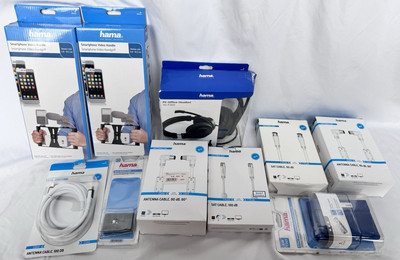 Hama Produkte / Halter / Kabel / Schalter / Antennenkabel Konvolut aus 10 Teilen