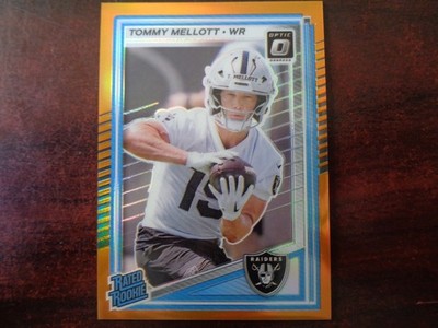2025 Optic Tommy Mellott #'ed 69/299 ORANGE Prizm Rookie Card-RAIDERS