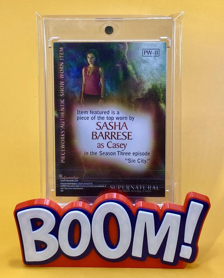 Blusa Inkworks Supernatural Sasha Barrese autêntica usada no show - Imagem 2 de 2