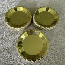 Amscan Gold Paper Plates 4 in Party Disposable Plates