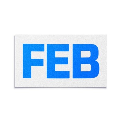 FEBRUARY - California License Plate BLUE Month Sticker - DMV Registration Tag