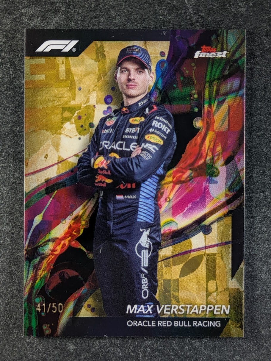 2024 Topps Finest Formula 1 MAX VERSTAPPEN 41/50 Gold Refractor Common SP #88