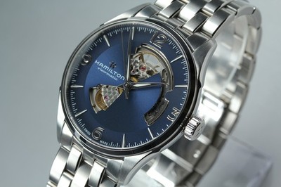 [Box, Paper] HAMILTON Jazzmaster Open Heart H327050 Deep Blue Automatic SS Watch