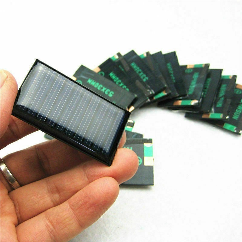 10Pcs/Lot DIY Toy 5V 30mA 53X30mm Micro Mini Small Power Solar Cells Panel US