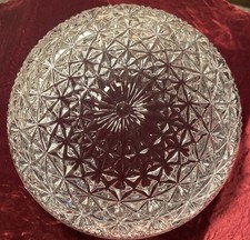 Vintage Mid Century Modern Clear Glass Dome Ceiling Fixture Circa 1950  s USA