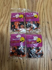 Lot 4 Vtg 80s Halloween Confetti Monster Spid...
