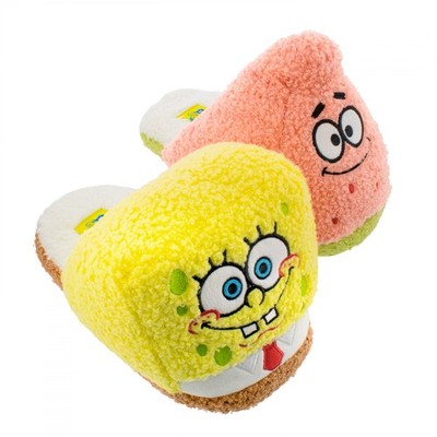 spongebob and patrick plush slipper