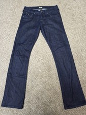 TRUE RELIGION Mens Jeans 30 Dark Denim Ricky Relaxed straight USA Made Flap