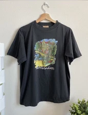 Vintage Faded Amsterdam Painting Art Tee Size M T Shirt