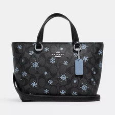 Coach Alice Satchel Signature Logo Snowflake ...