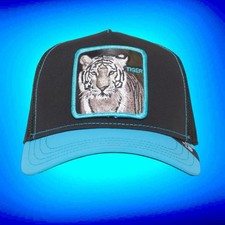 Goorin Bros The Farm Animal Trucker Hat Reflective Capsule Tiger Blue Streak New