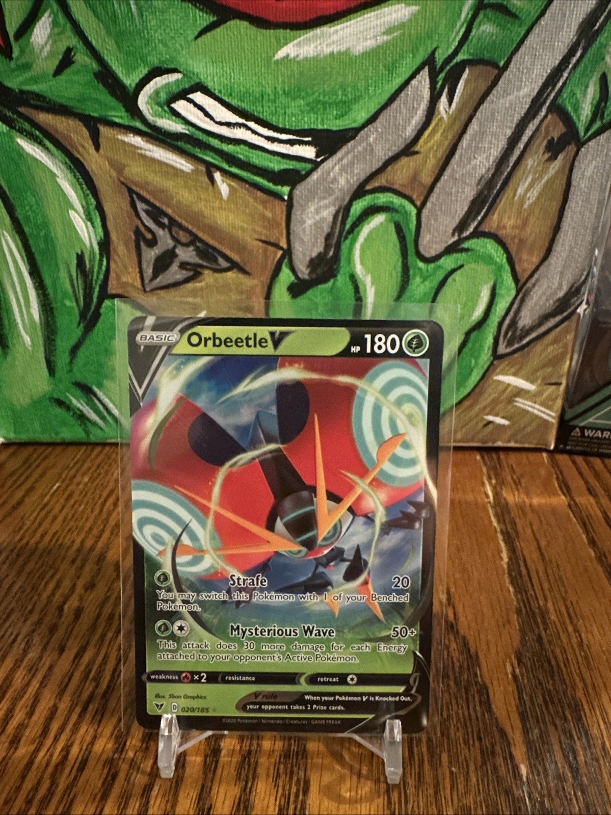 Orbeetle V 020/185 Holo V Rare Vivid Voltage Pokemon