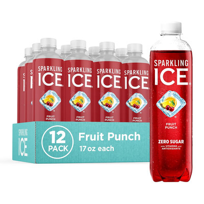 , Fruit Punch Sparkling Water, Zero Sugar Flavored Water, with Vitamins and Anti