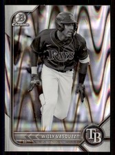 2022 Bowman Draft #BDC-40 Willy Vasquez Chrome Black & White RayWave Refractor