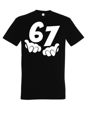 Herren ''67'' T-Shirt Aufdruck Print mit lustigen als Geschenk Statement Männer