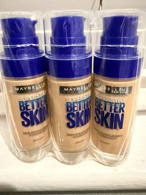 3x Maybelline Super Stay Better Skin Foundation - 10 IVORY (neu versiegelt)