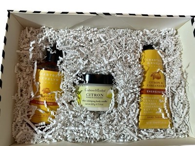 Authentic Crabtree & Evelyn Citron  & Coriander Gift Set Original Made in USA