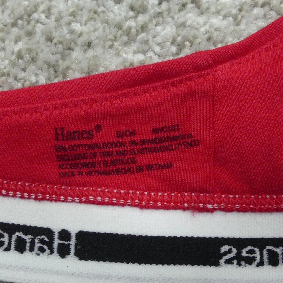 Hanes Sujetadores Mujer Pequeño Rojo Gris Bralette Inalámbrico Triángulo Algodón Elástico Paquete de 2 Foto 4 de 4
