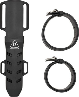CRESSI Echsenscheide + Riemen - Scheide komplett mit Riemen für Echsen Tauchmesser