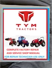 tym t474hst tractor service repair workshop manual printed free ship