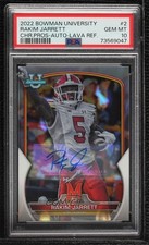 2022 Bowman U Chrome Prospect Lava Refractor /199 Rakim Jarrett PSA 10 Auto 05ol