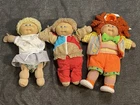 Lot Of 3 Vintage Authentic 1980’s Cabbage Patch Dolls w/ Clothing Incomplete