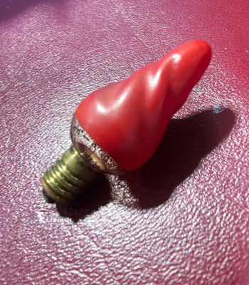C-6 CHRISTMAS LIGHT DETECTOR DETECTO MAZDA Swirl LOGO RED Works