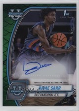 2024-25 Bowman U Chrome Green Reptilian Refractor 59/75 Dame Sarr #17 Auto 13c5