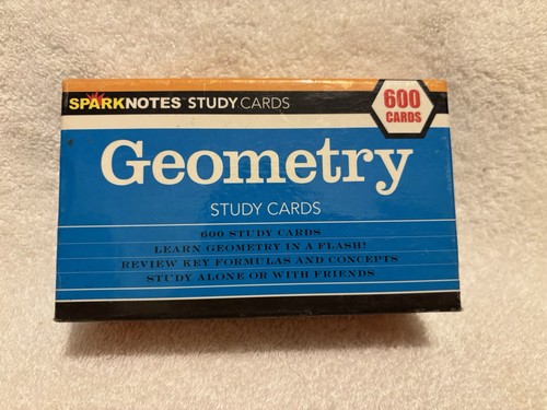 Geometry Study Cards - SparkNotes - LNIB - 600 Cards | eBay