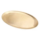 Candle plate oval 20x11cm Matt Desinger decorative brass plate gold coaster