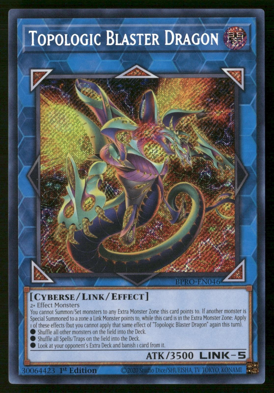 Topologic Blaster Dragon BPRO-EN046 Secret Rare Yu-Gi-Oh 1st Edition Near Mint