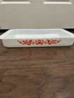Vintage Pyrex Friendship, Red Birds, Milk Glass 9 X 13 X 2 Lasagna /cake Pan