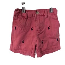 Ralph Lauren Polo Logo Pink Chino Shorts Kids Size 12M