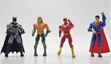 Justice League 4" Action Figure Lot DC-Superman-Flash-Batman Aquaman,Spin Master
