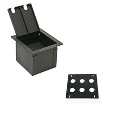 Recessed Stage Floor Box w/Pre Punched 6 D XLR Holes Plate By Elite Core