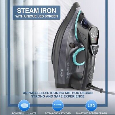  Professional Grade 1700W Steam Iron for Clothes with