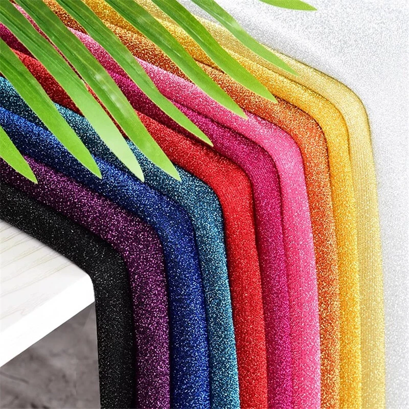 Stretch Glitter Fabric Cloth Costume Formal Dress Sewing Craft DIY 100x150cm - Image 3 of 4