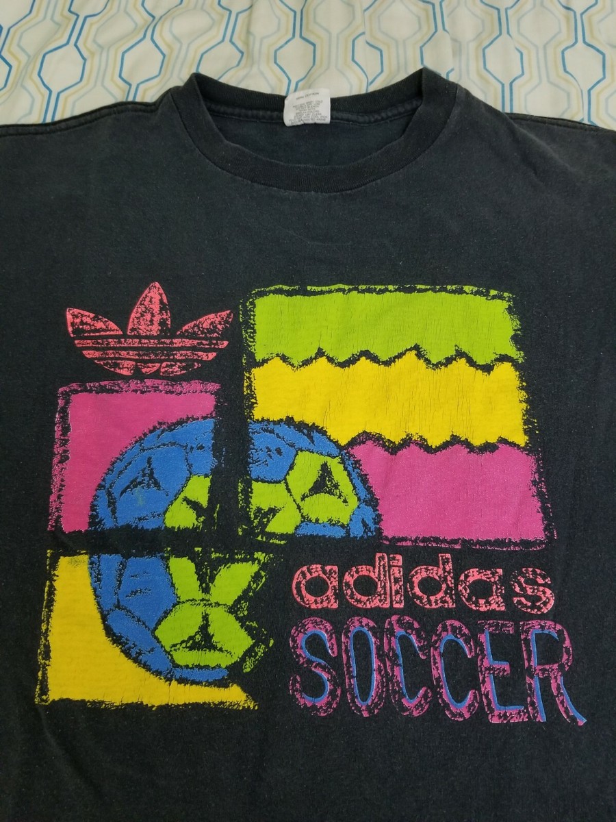 Rainbow Adidas 80er Shirt Vintage 80s 90s Adidas Soccer Trefoil T