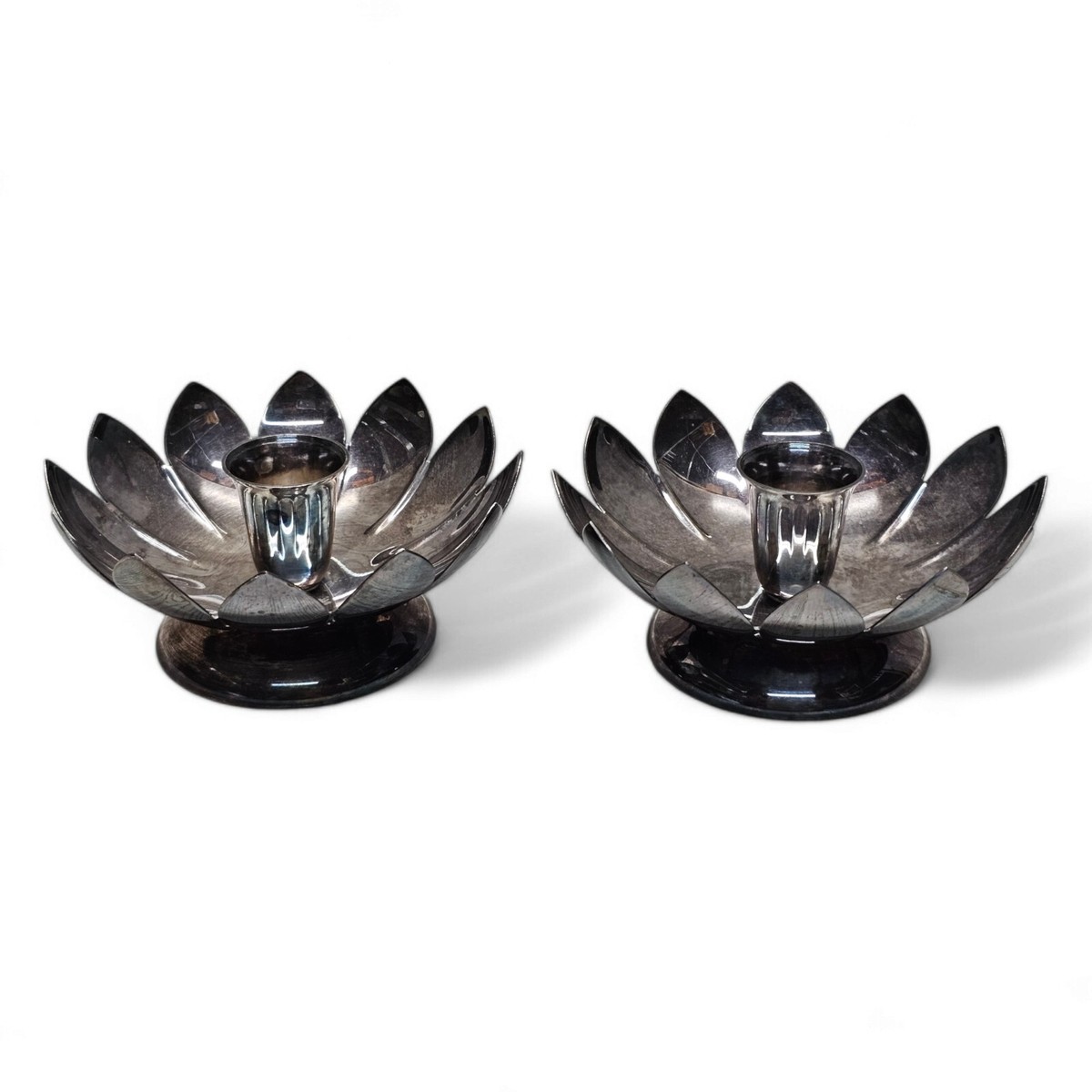 稀少 ビンテージReed&Bartonリード＆バートン ケーキキャンドルホルダー Reed & Barton Silver-plated Circus Birthday Candle Holders