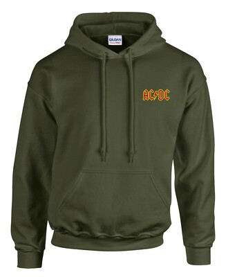 AC DC AC-DC Rock bestickte Hoodie Kapuzenpullover Premium-Qualität- 7148 -Grün