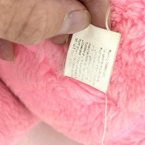 Grande peluche vintage anni 80 Mattel 1985 rosa bianco PARTY pupazzo peluche giocattolo 18" - Foto 15 di 18
