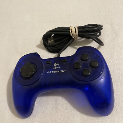 Logitech Precision (Model G-UG15) Blue Wired USB Video Game Controller