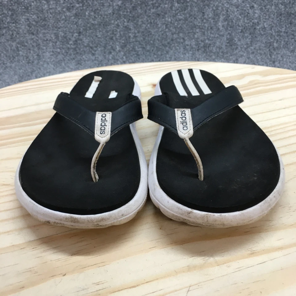 Sandálias Adidas Youth 6 tanga flip flop biqueira preta pós conforto logotipo FY8656 - Imagem 4 de 4