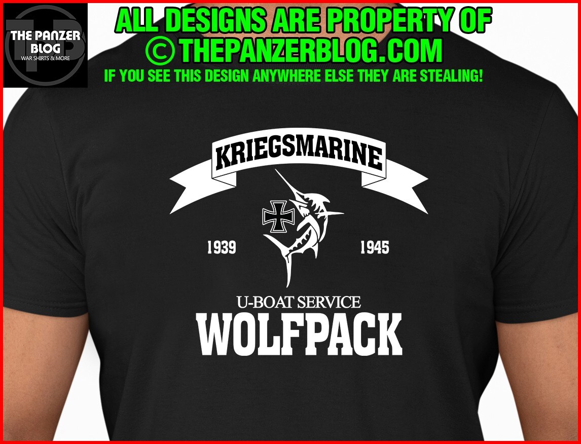 Kriegsmarine Wolfpack U-Boat Service V1 T-Shirt WWII German Navy