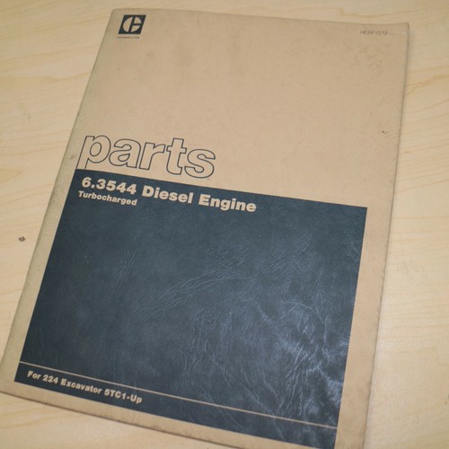 CAT Caterpillar 6.3544 Diesel Engine Parts Book 224 Excavator Manual crawler eBay