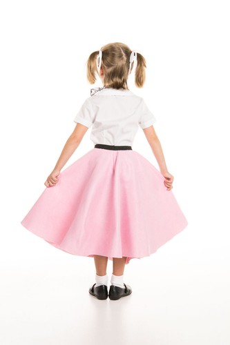 Light Pink Poodle Skirt for Youth Girls with Scarf~ WHOLESALE 48 Piece Case Pack - Picture 4 of 4