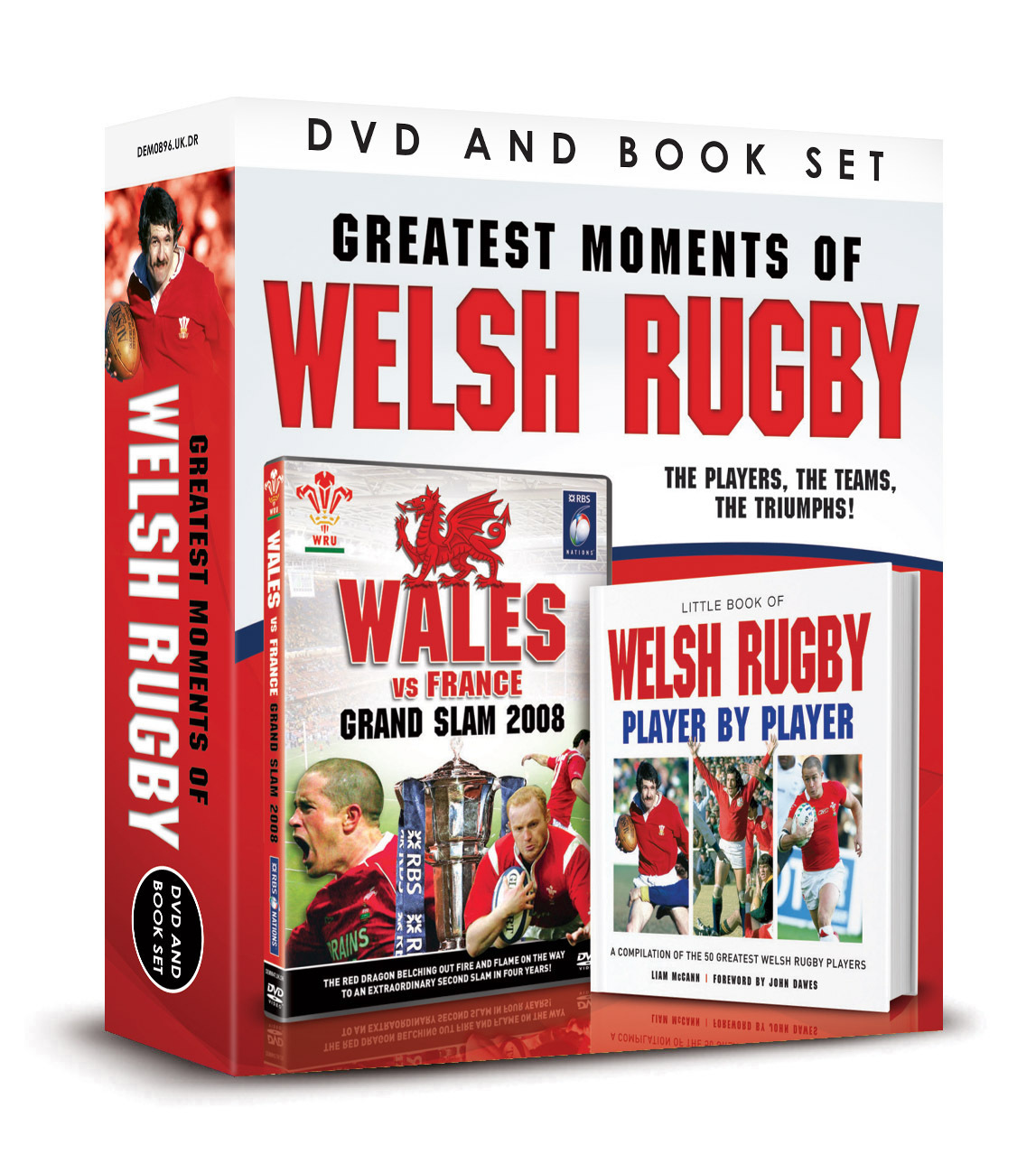 GREATEST MOMENTS OF WELSH RUGBY DVD & BOOK SET, WALES vs FRANCE GRAND SLAM 2008